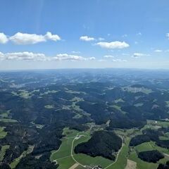 Flugwegposition um 09:57:55: Aufgenommen in der Nähe von St. Oswald bei Freistadt, Österreich in 1584 Meter